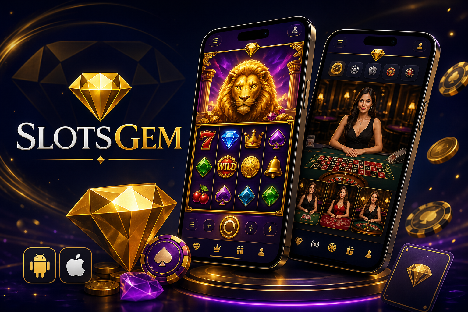 SlotsGem Casino App na smartfonach Android i iOS